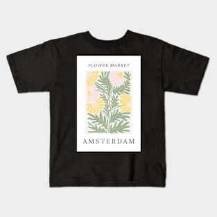 Amsterdam Flower Market Botanical Kids T-Shirt